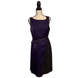 ELIE TAHARI Silk Mock Wrap Dress 8